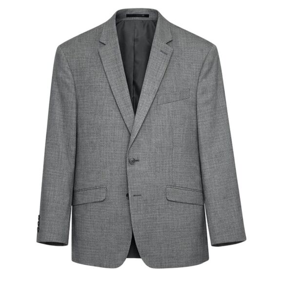 Kenneth Cole Reaction Techni-Cole Gray Stretch Suit 42R Blazer 35x32 Pants - Picture 1 of 5